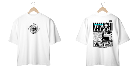 Oversize Naruto frente e verso - Kakashi Hatake