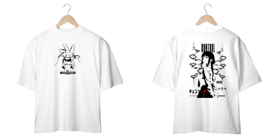 Oversize Chainsawman frente e verso - Makima