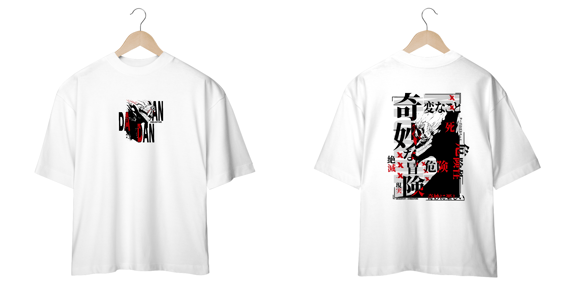 Oversize Dandadan frente e verso - Okarun