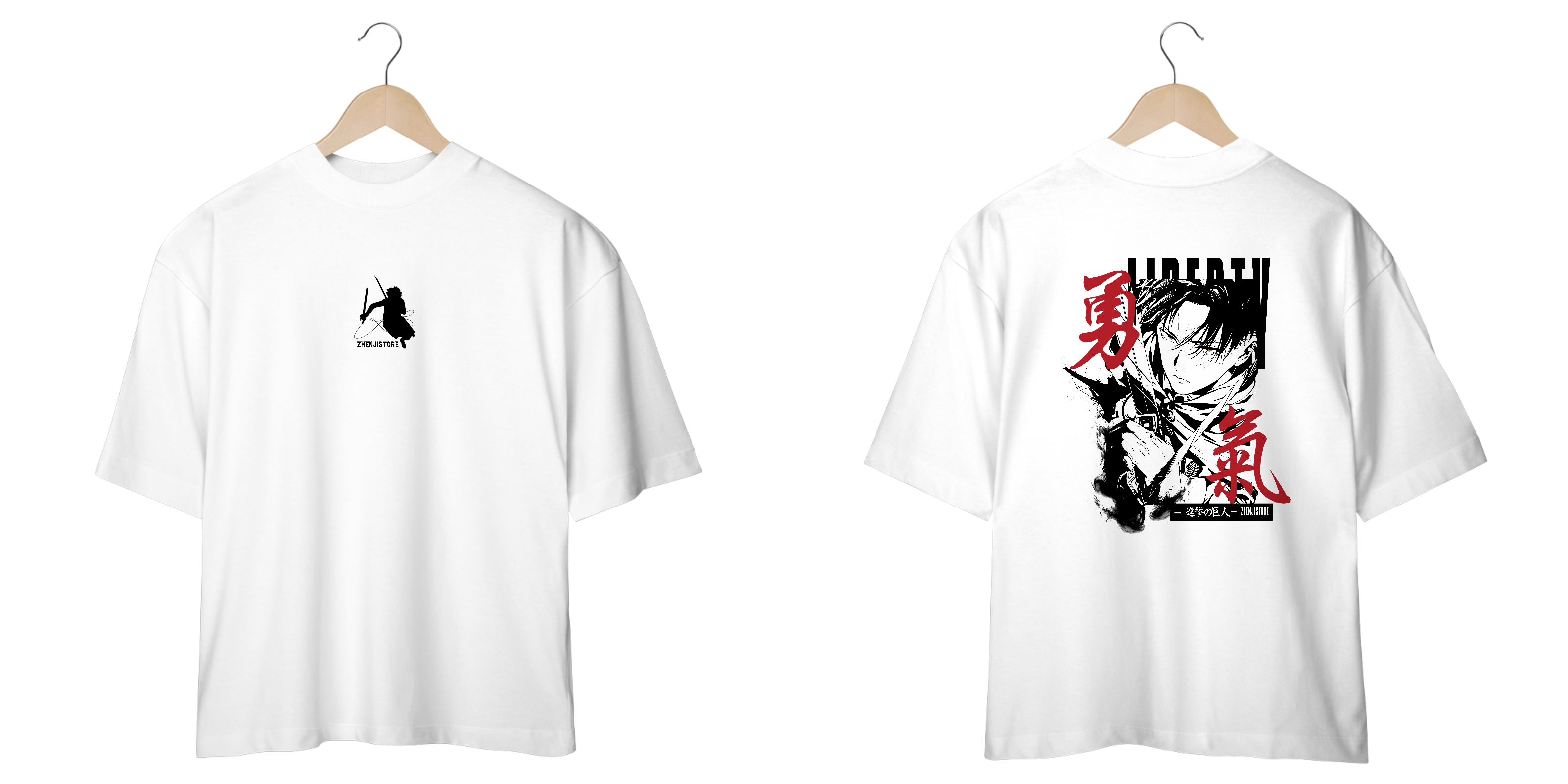Oversize frente e verso Ackerman Soldier