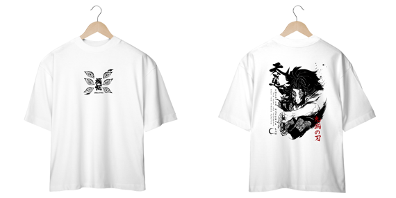 Oversize frente e verso Kokushibo Moon