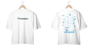 Nome do produto Oversize frente e verso Princess Moon - Blue vers