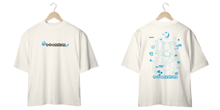 Nome do produto Oversize frente e verso Princess Moon - Blue vers