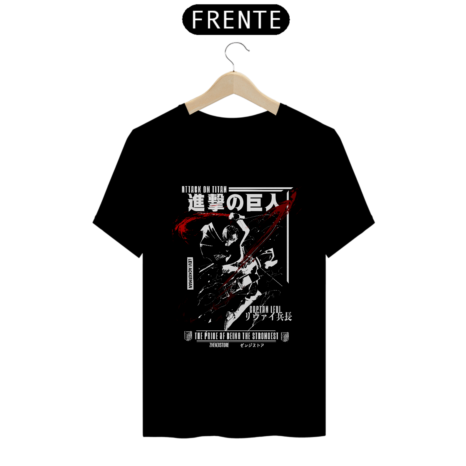 Camiseta Shingeki no Kyojin - Levi dark colors