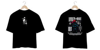 Oversize Solo Leveling frente e verso - Igris dark colors