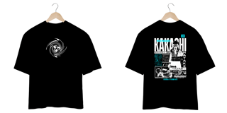 Oversize Naruto frente e verso - Kakashi Hatake dark color