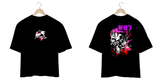 Nome do produto Oversize frente e verso Yokai Team - dark color