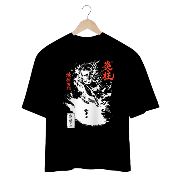 Oversize Rengoku pilar de fogo - dark color