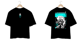 Nome do produto Oversize frente e verso Kaiju Form - dark colors