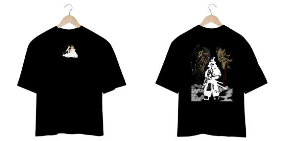Oversize frente e verso Caminho do Samurai - dark color