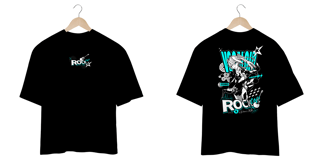 Nome do produto Oversize frente e verso Miku Rock On - dark colors