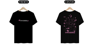 Nome do produto Camiseta frente e verso Princess Moon - Rose vers. - dark colors