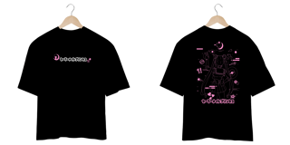 Nome do produto Oversize frente e verso Princess Moon - Rose Vers. - dark color