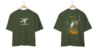 Nome do produto Oversize Chainsawman frente e verso - Denji dark colors