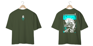 Nome do produto Oversize frente e verso Kaiju Form - dark colors