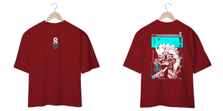 Nome do produto Oversize frente e verso Kaiju Form - dark colors