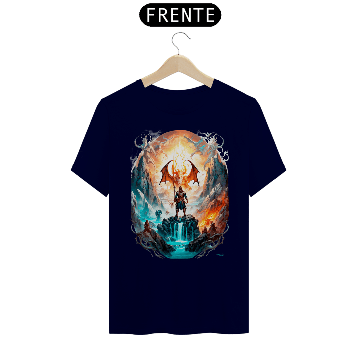 Nome do produto: Camiseta Herói X Dragão