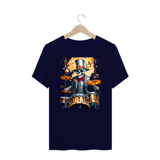 Nome do produtoCamiseta Plus Size Skull Drummer