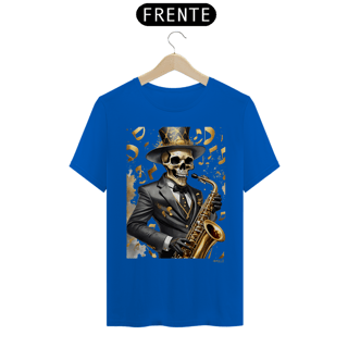 Nome do produtoCamiseta Taquê Caveira Saxofonista