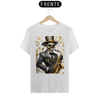 Nome do produtoCamiseta Taquê Caveira Saxofonista