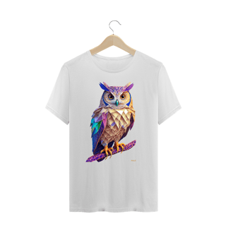 Nome do produtoCamiseta Coruja Plus Size Polígonos 