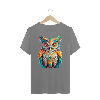 Nome do produtoCamiseta Coruja 2 Plus Size Polígonos