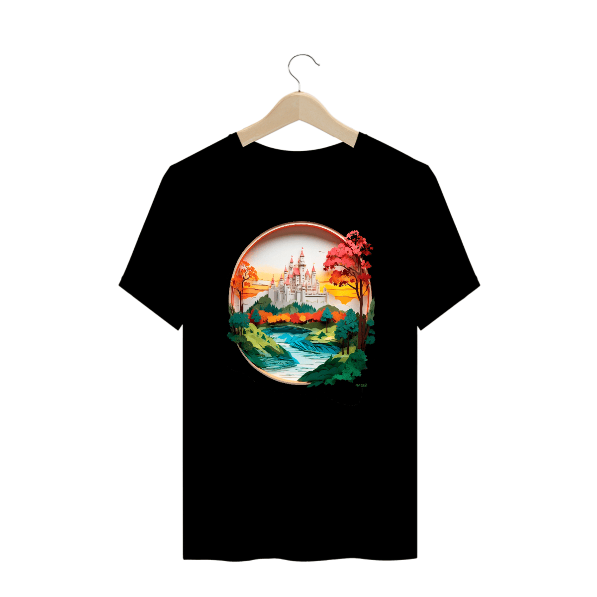 Nome do produto: Camiseta Plus Size Castelo de Papel