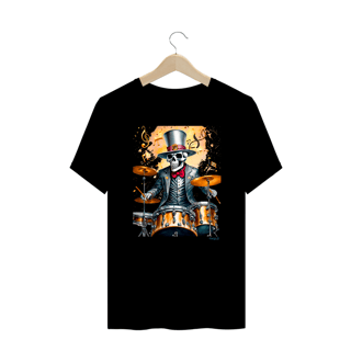 Nome do produtoCamiseta Plus Size Skull Drummer