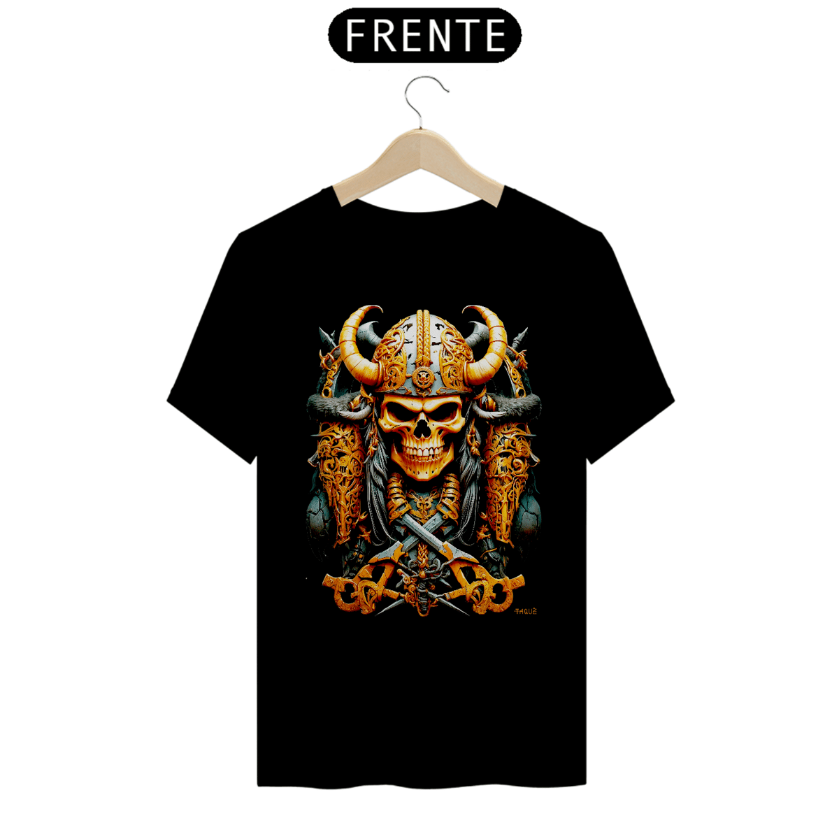 Nome do produto: Camiseta Taquê Caveira Viking