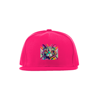 Nome do produtoBoné Aba Reta Polígonos - Gato