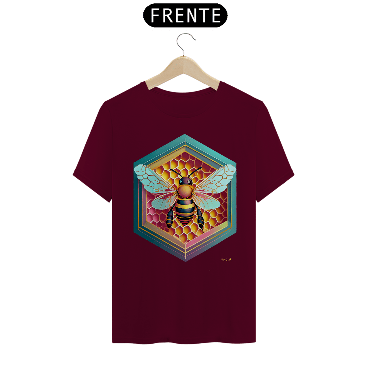 Nome do produto: Camiseta Abelha Polígonos