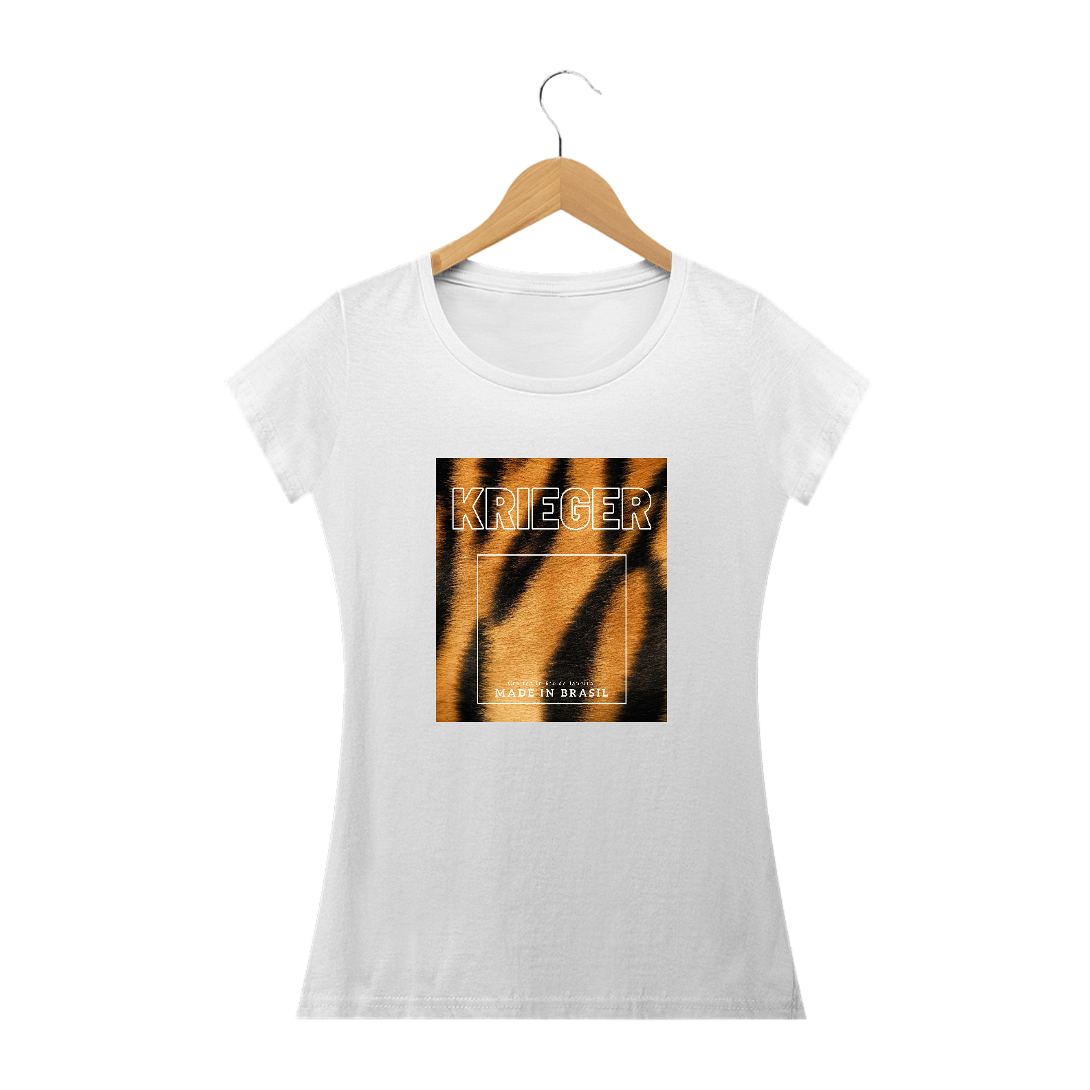 Camiseta Krieger Tiger Fur Feminina