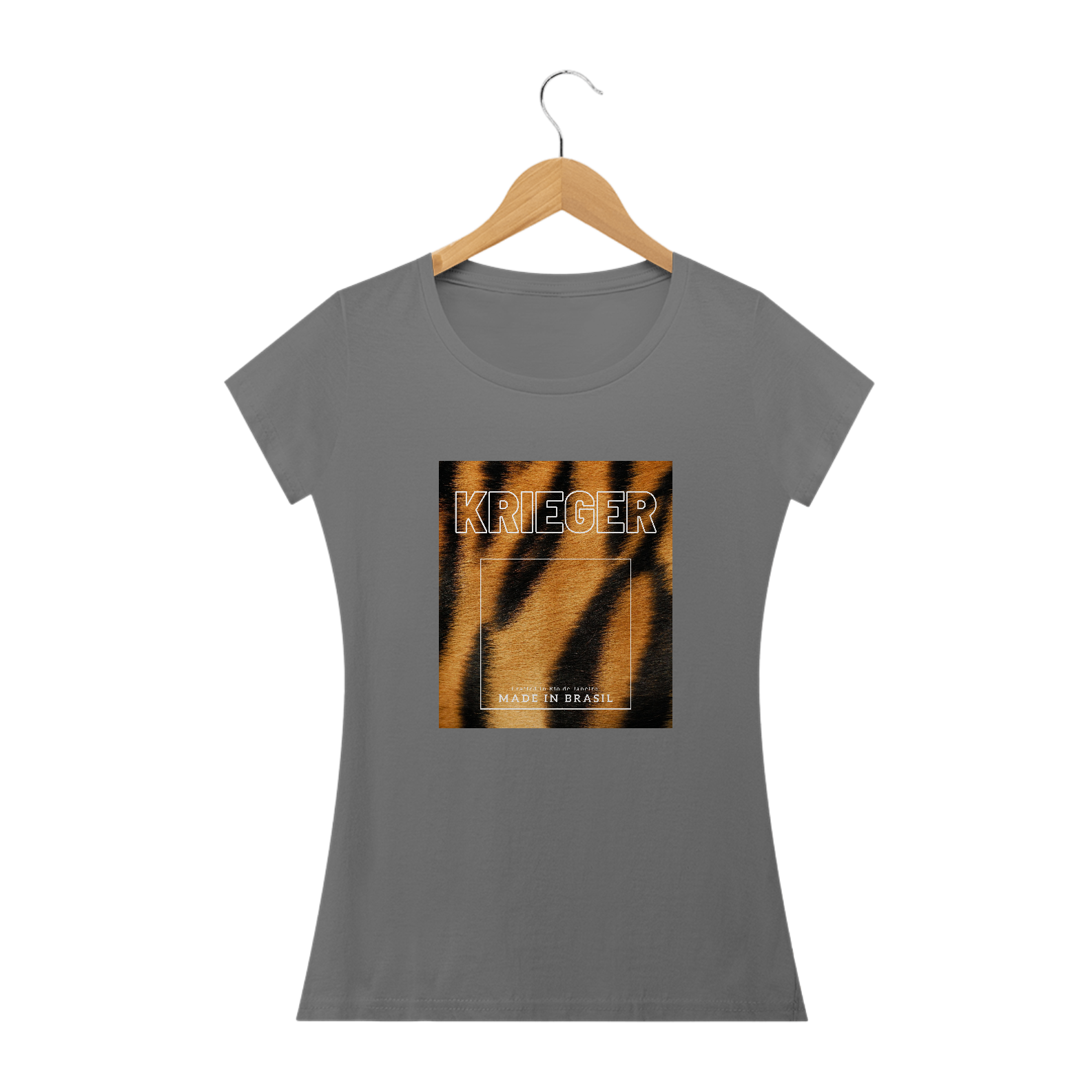 Camiseta Krieger Tiger Fur Feminina (estonada)