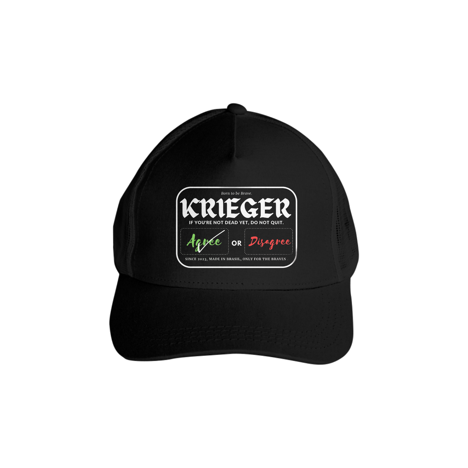 Boné Krieger Agree or Not Unisex (trucker/com tela) 