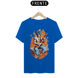 Nome do produto T-shirt Quality - Goku Azul Guitar