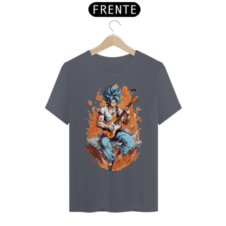 Nome do produto T-shirt Quality - Goku Azul Guitar