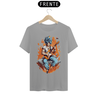 Nome do produto T-shirt Quality - Goku Azul Guitar