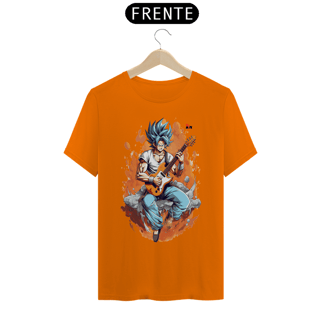 Nome do produto T-shirt Quality - Goku Azul Guitar