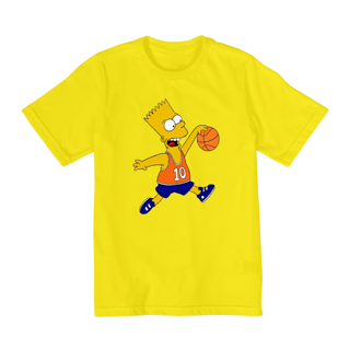 Nome do produto Camiseta Infantil (10 a 14 anos) - Bart Simpson Basketball