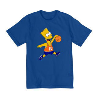 Nome do produto Camiseta Infantil (10 a 14 anos) - Bart Simpson Basketball