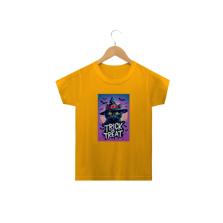 Nome do produto CAMISETA CLASSIC INFANTIL, TRICK OR TREAT-2 A  14 ANOS
