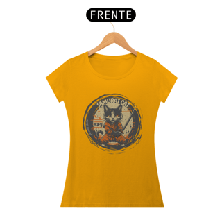 Nome do produto CAMISETA BABY LONG CLASSIC, SAMURAI CAT