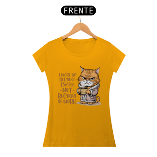 Nome do produto CAMISETA BABY LONG CLASSIC, CAT COFFEE