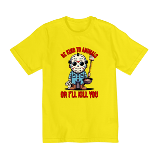 Nome do produto CAMISETA  QUALITY  INFANTIL, DOG JASON BE KIND SEXTA FEIRA 13-2 A 8 ANOS
