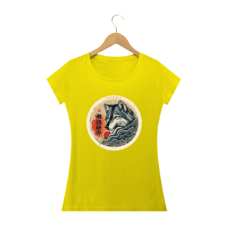 Nome do produto CAMISETA BABY LONG QUALITY,  AKITA INU SOL NASCENTE