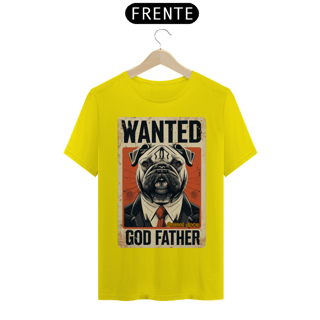 Nome do produto CAMISETA T-SHIRT QUALITY, DOG BULLDOG GOD FATHER, COLORS
