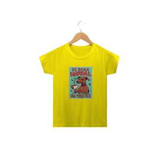 Nome do produto CAMISETA CLASSIC INFANTIL, DOG DE BOA IGUAL UM PINSCHER-2  A 14 ANOS