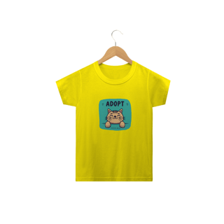 Nome do produto CAMISETA  CLASSSIC INFANTIL, ADOPT CAT