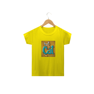 Nome do produto CAMISETA CLASSIC INFANTIL, CAT LETRAS-2 A 14 ANOS