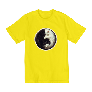 Nome do produto CAMISETA QUALITY INFANTIL, CAT YIN YANG-10 A 14 ANOS